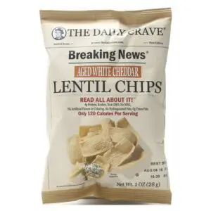 The Daily Crave Lentil Chips Aged White Cheddar [Small]