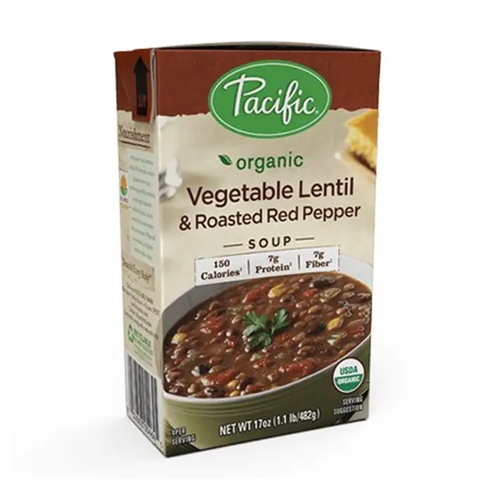 Pacific Vegetable Lentil & Roasted Red Pepper Soup 1 Pacific Vegetable Lentil & Roasted Red Pepper Soup