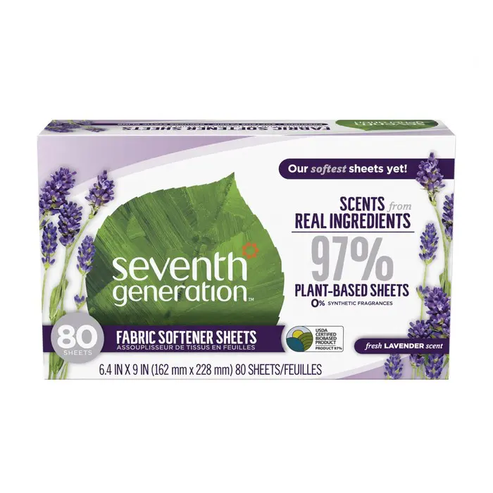 Seventh Generation Laundry Additives Fabric Softener Sheets - Blue Eucalyptus & Lavender 1 Seventh Generation Laundry Additives Fabric Softener Sheets - Blue Eucalyptus & Lavender