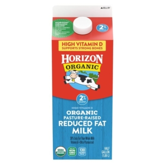 HORIZON ORGANIC HALF GALLON UP 2% REDUCED FAT